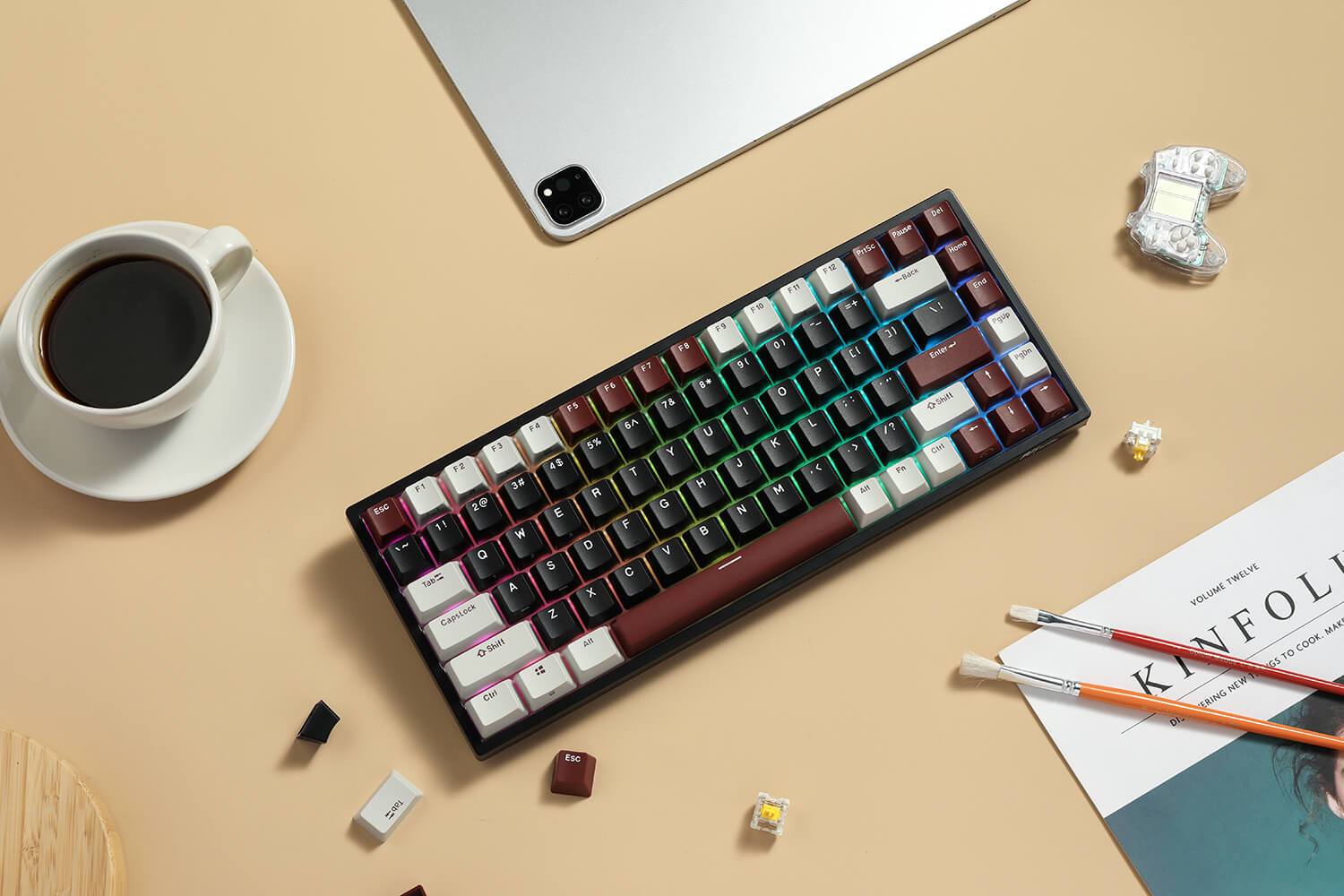 RK ROYAL KLUDGE RK84 Mechanical Keyboard, Rainbow Backlit Gaming Keyboard