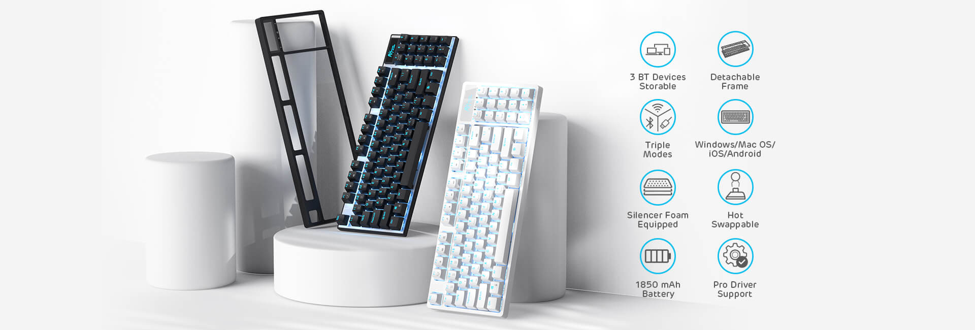 TKL wireless mechanical keyboard
