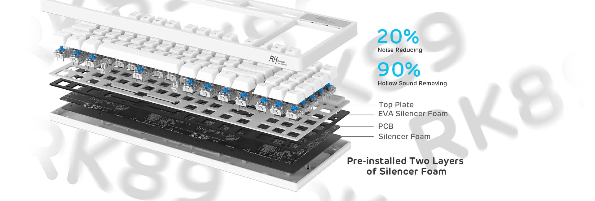 rk87 Compact mechanical Keyboard 75% mechanical keyboard
