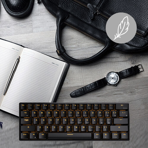 KLUDGE RK61 hot swappable 60 keyboard Mini Portable Size