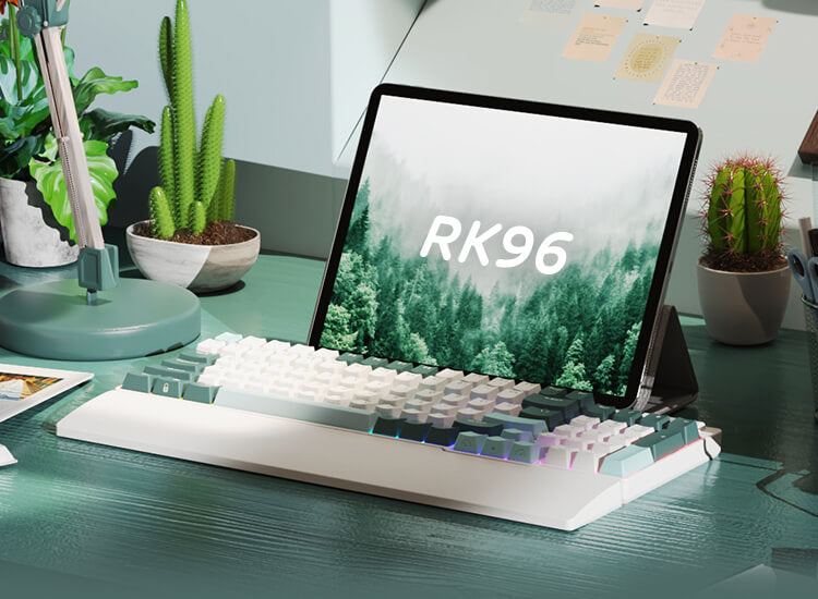 RK ROYAL KLUDGE RK96 RGB Limited Ed, 90% 96 Keys Wireless Triple Mode BT5.0/2.4G/USB-C Hot Swappable Mechanical Keyboard w/Wrist Rest, Software Support & Massive Battery, RK Yellow Switch