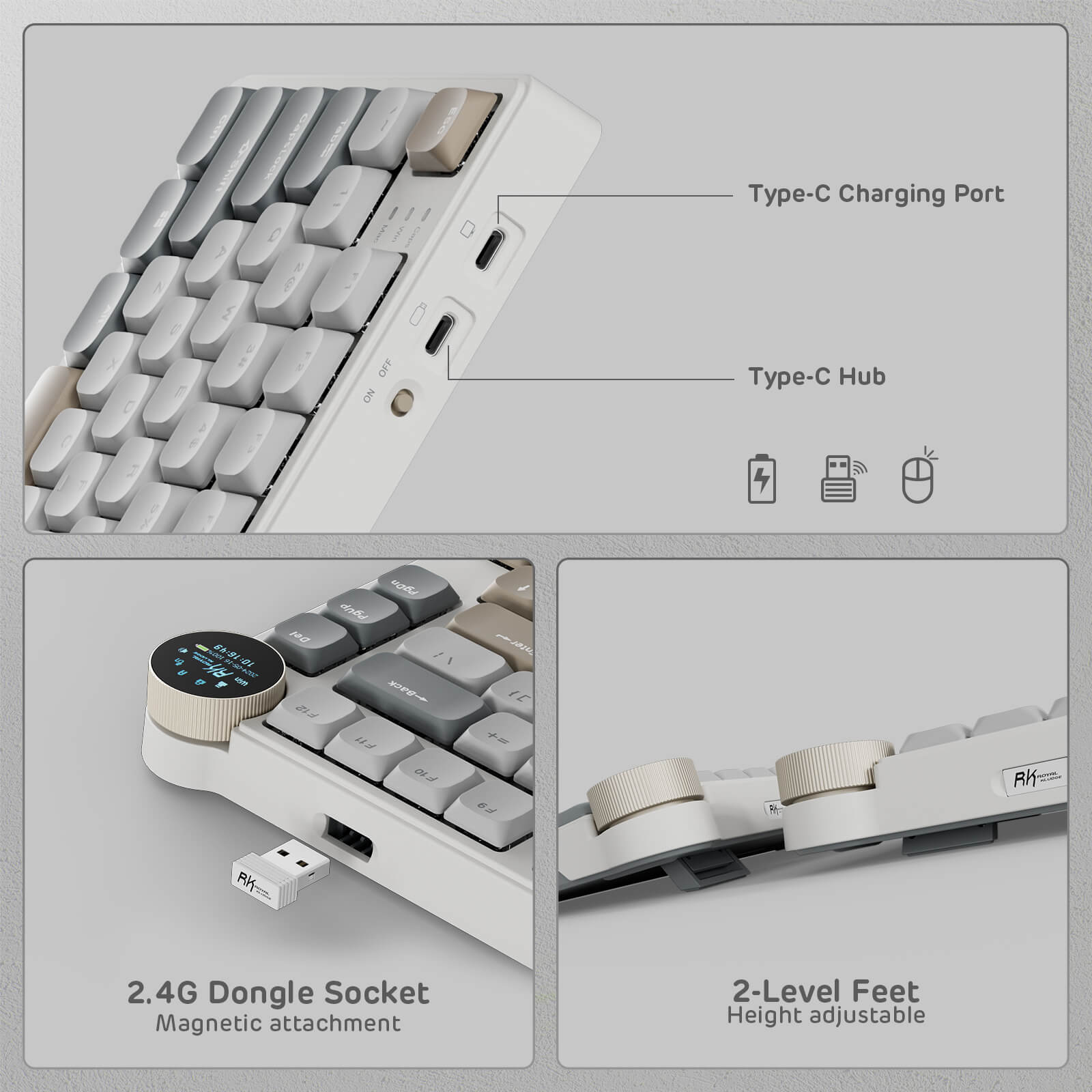 Compact N80 Low Profile Mechanical Keyboard with RGB backlighting, high-tech metal panel, perfect for versatile desktop setups