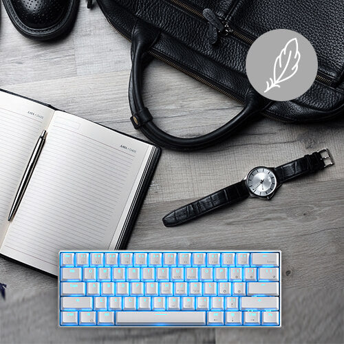 RK61 60% Mechanical Keyboard - Ultra-Compact and Lightweight for Portable Gaming and Work Setup