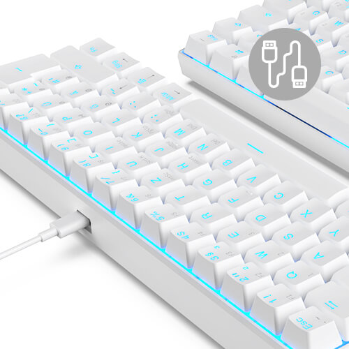 RK ROYAL KLUDGE RK61-DE QWERTZ Kabelgebundene Mechanische Tastatur