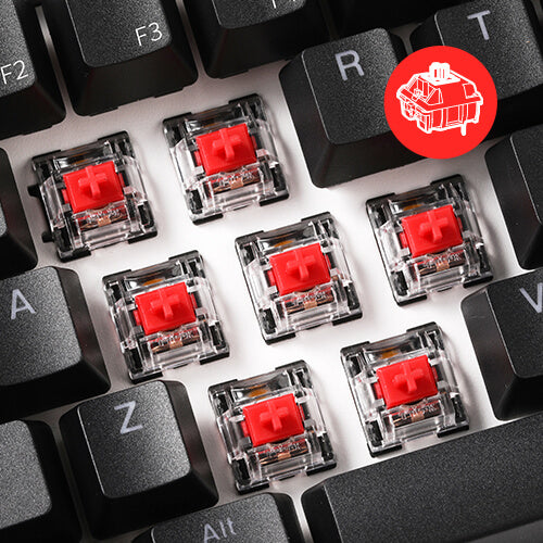 RK61 60% Dual Mode Wireless Mechanical Gaming Keyboard, Black with Linear Quiet Red Switch