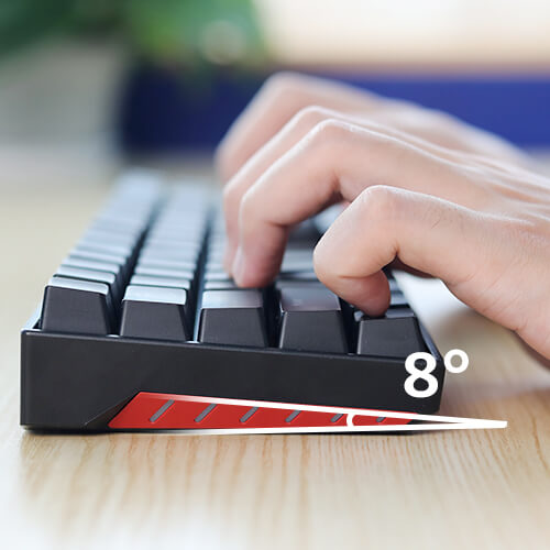 rk71 mac keyboard Ergonomic 8° Angle or Add a Pad Foot