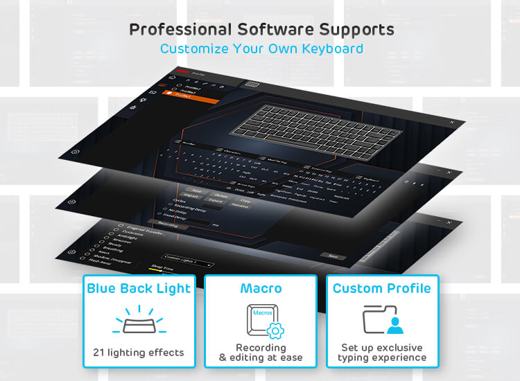 75 hot swap keyboard with professional software