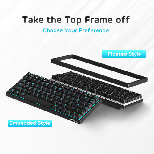 exploded 75 keyboard with Removable Frame