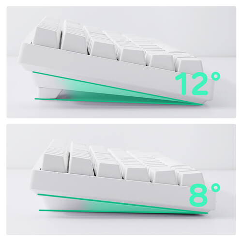 RK ROYAL KLUDGE RK84 Wireless Bluetooth/2.4Ghz 75% RGB Mechanical Gaming Keyboard with Adjustable detachable pad foot with 12° angle for ergonomic typing