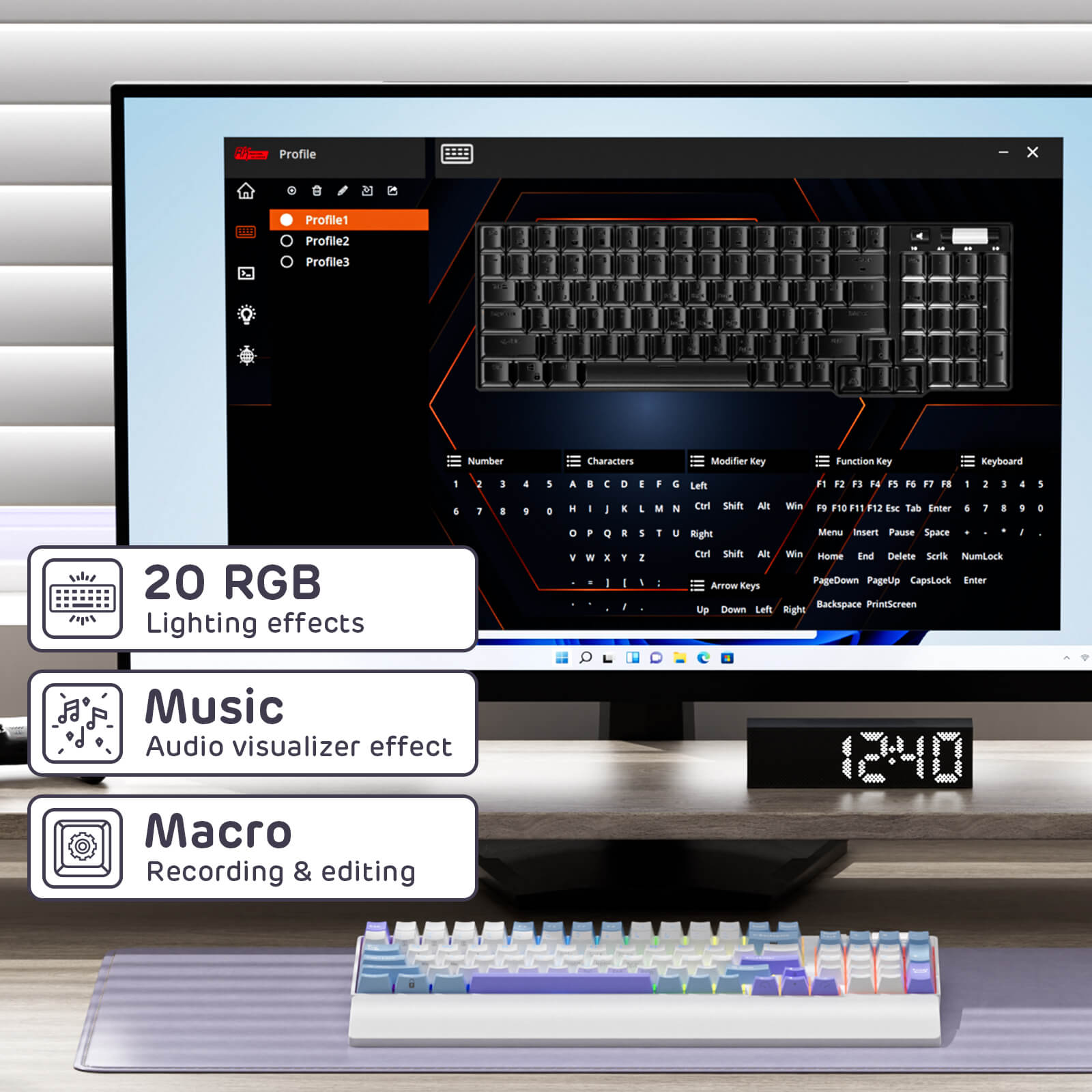 RK ROYAL KLUDGE RK96 RGB Limited Ed, 90% 96 Keys Wireless 3-Mode BT5.0/2.4G/USB-C Hot Swappable Mechanical Keyboard w/Wrist Rest, Volume Control, Software, Massive Battery, RK Viridian Switch
