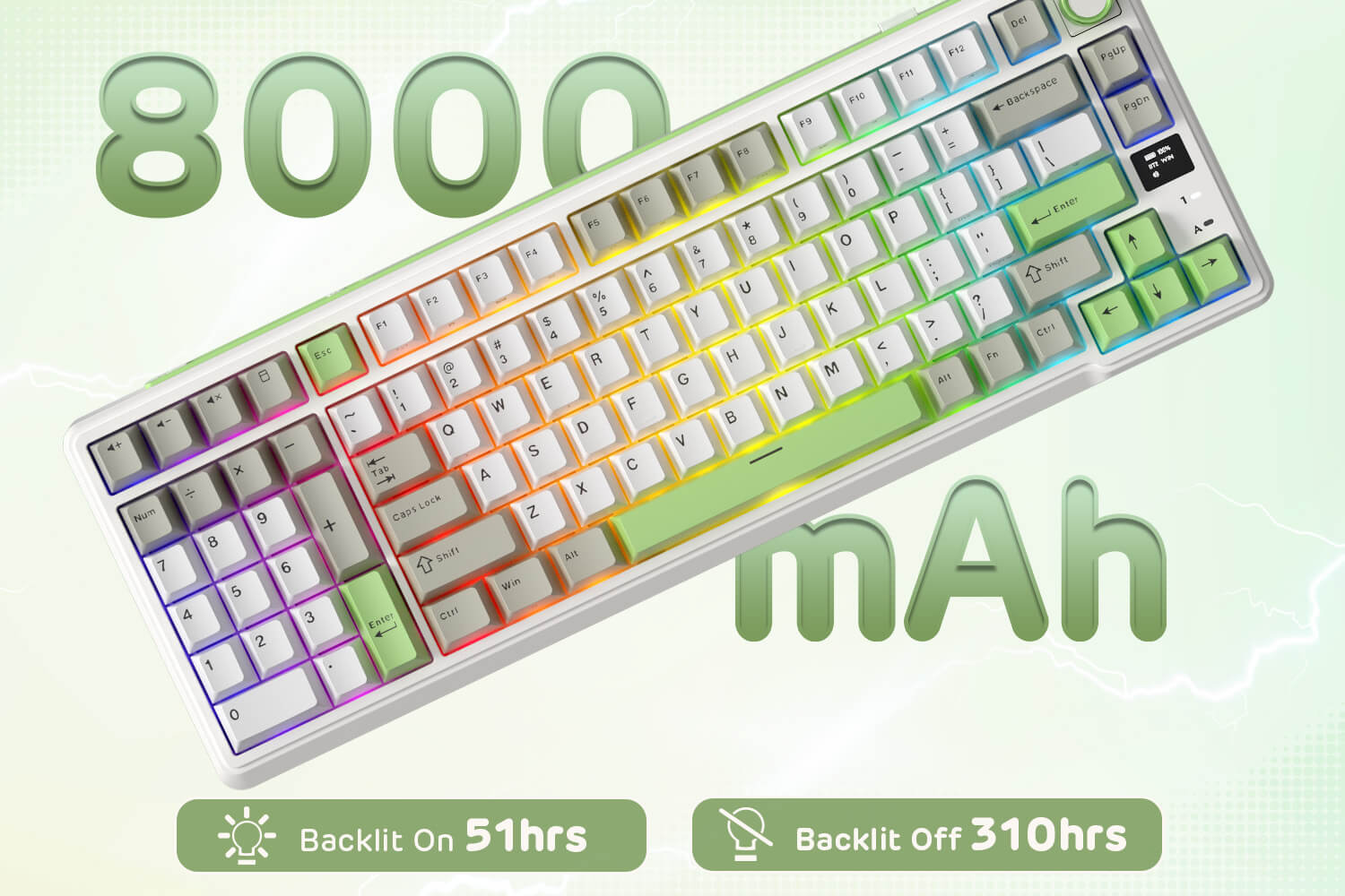 RK L98 keyboard with 8000 mAh Battery