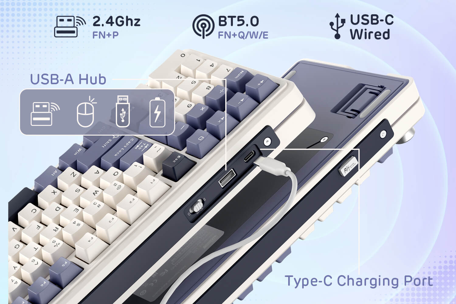 L98 Keyboard Tri-Mode Connectivity