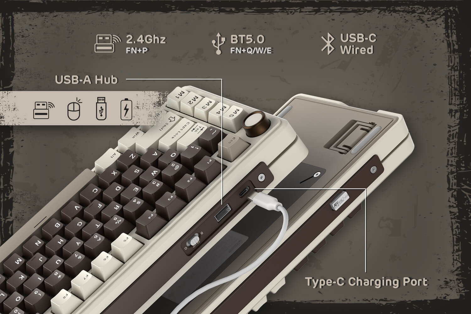 RK L75 supports multi-device connectivity and features dazzling south-facing RGB lighting for vibrant shine-through effects