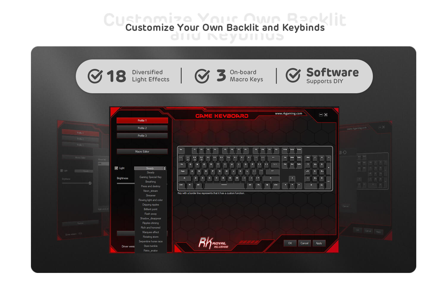 104 Keys Wired Mechanical Keyboard with Number Pad