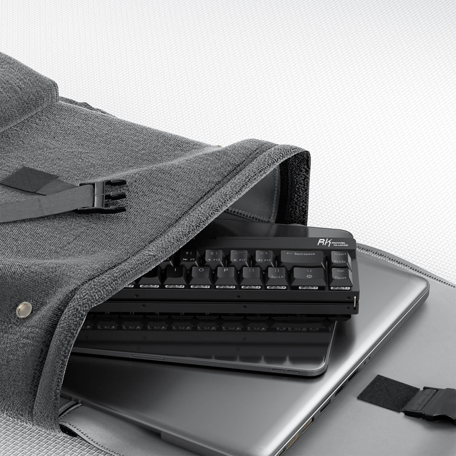 RK ROYAL KLUDGE F68 60% Foldable Low Profile Mechanical Keyboard, Wireless Mechanical Keyboard