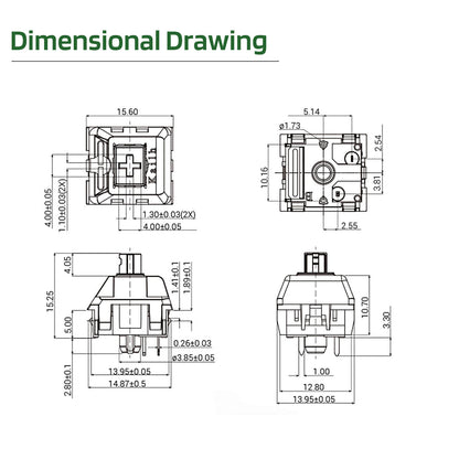 RK x LTC Kailh Canary Switches for Mechanical Keyboard DIY, 30 pcs