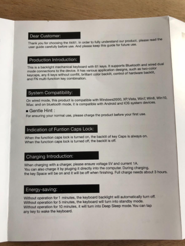 rk61 manual