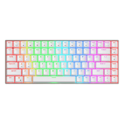 RK ROYAL KLUDGE RK84 Pro RGB 75% Triple Mode BT5.0/2.4G/USB-C Hot Swappable Mechanical Keyboard, 84 Keys Wireless Gaming Keyboard with Aluminum Frame, Clicky Blue Switch