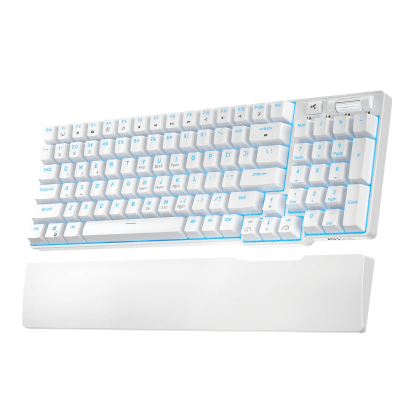 RK96 96% Wireless Mechanical Keyboard in white and black